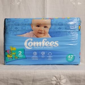 Comfees Baby Diapers Size 2,42Count Tab Closure  Disposable Wetness Protection .